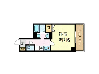 IF城北(1K/3階)の間取り写真