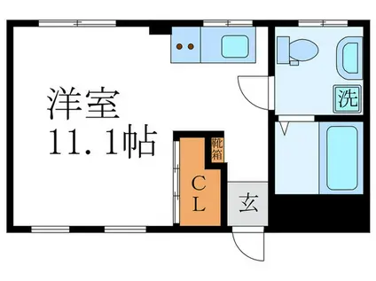 伸幸ビル(ワンルーム/4階)の間取り写真