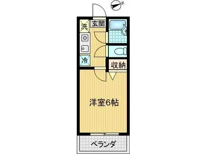 コスモライト(1K/1階)の間取り写真