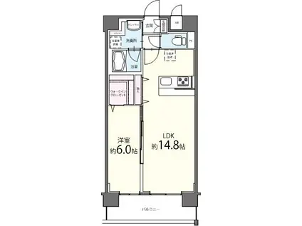 アルページュ(1LDK/4階)の間取り写真