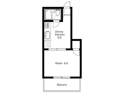 GSハイム新中野駅前(1DK/6階)の間取り写真
