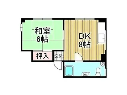 三葉マンション(1DK/3階)の間取り写真
