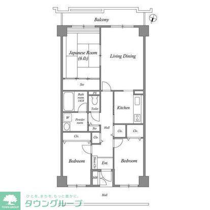 CASSIA習志野(3LDK/5階)の間取り写真