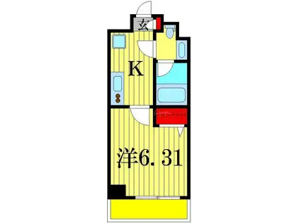 RELIA東京イーストレジデンス(1K/4階)の間取り写真