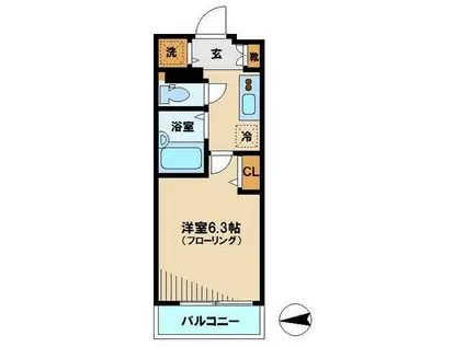 シンシア新中野(1K/11階)の間取り写真