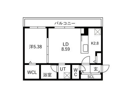 VILLAGE KOTONIヴィレッジ琴似(1LDK/3階)の間取り写真