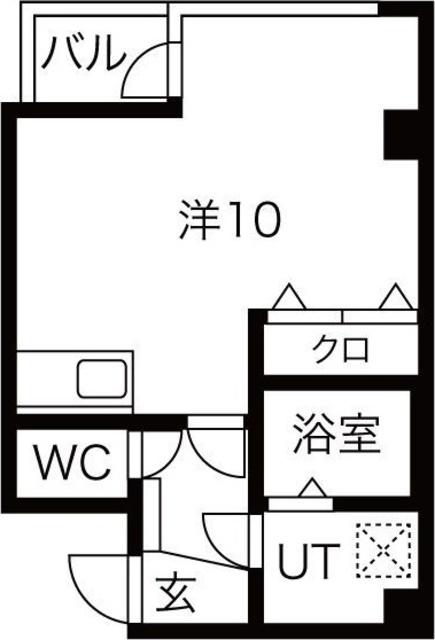 デイジーヒル(ワンルーム/2階)の間取り写真