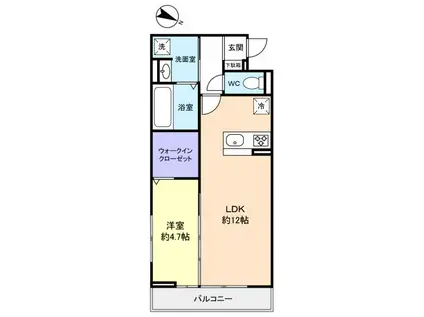 JYUTO習志野台I(1LDK/2階)の間取り写真