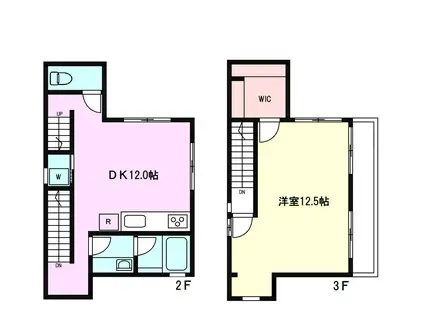 上福岡 1SLDK住居(1SLDK/2階)の間取り写真