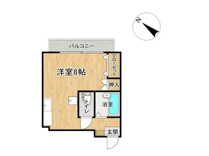 パークアベニュー戸尾(ワンルーム/5階)の間取り写真