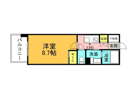 VELOCEV(1K/2階)の間取り写真