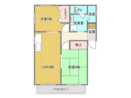 ディアスマーサ(2LDK/2階)の間取り写真