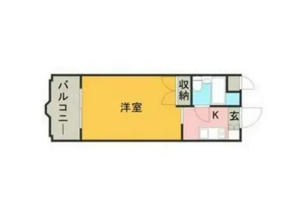 メゾン・ド・セリーズ(ワンルーム/1階)の間取り写真