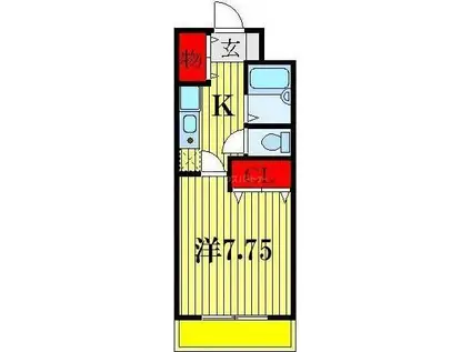 サイプレスガーデン(1K/2階)の間取り写真