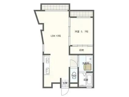 GRAERDE MUSASHIGAOKA グランエルデ武蔵ヶ丘(1LDK/2階)の間取り写真