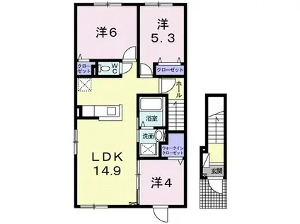 グレイスパーク木場III(3LDK/2階)の間取り写真