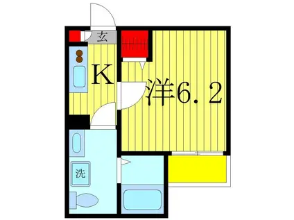 CHELSEA(1K/1階)の間取り写真