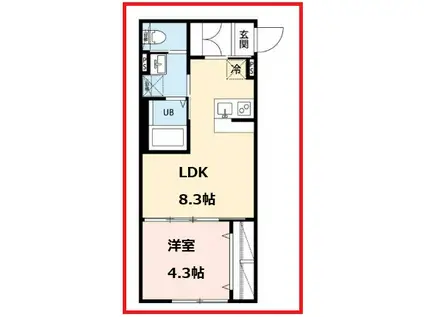 ロボットホーム三ノ輪(1LDK/2階)の間取り写真