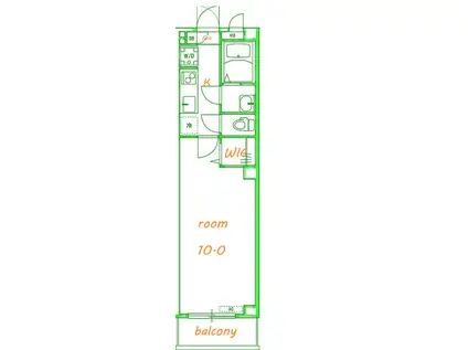 リブリFEEL-M湘南I(1K/1階)の間取り写真