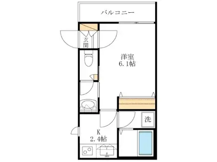 CASA SOLATIO(1K/2階)の間取り写真