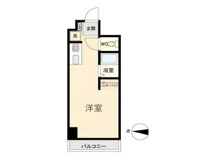 アソルティ東二番丁レジデンス(ワンルーム/2階)の間取り写真