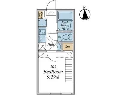 日野2丁目アパート(1K/2階)の間取り写真
