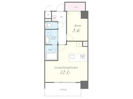 メッツァ森下(1LDK/4階)の間取り写真