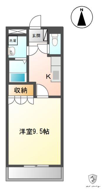 ラ マルコット(1K/2階)の間取り写真