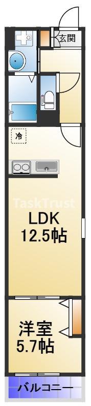 KOTTA-M(1LDK/2階)の間取り写真