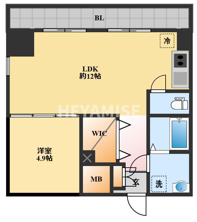 MODERN PALAZZO諫早駅前(1LDK/3階)の間取り写真