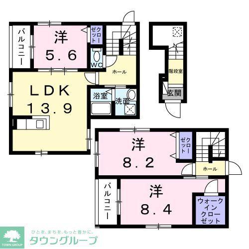 ル・ラパン・ドゥ・ラヴィーヌ(3LDK/2階)の間取り写真