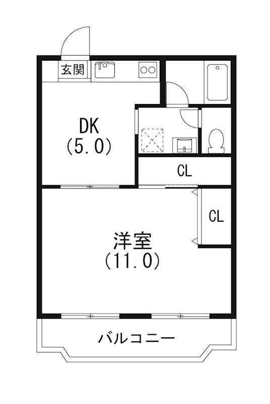 WINDY宮の前I(1DK/3階)の間取り写真