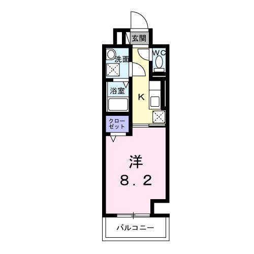 ウィングコート天王寺(1K/6階)の間取り写真