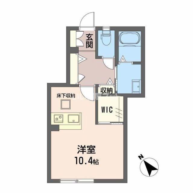 シャーメゾン真締川(ワンルーム/1階)の間取り写真