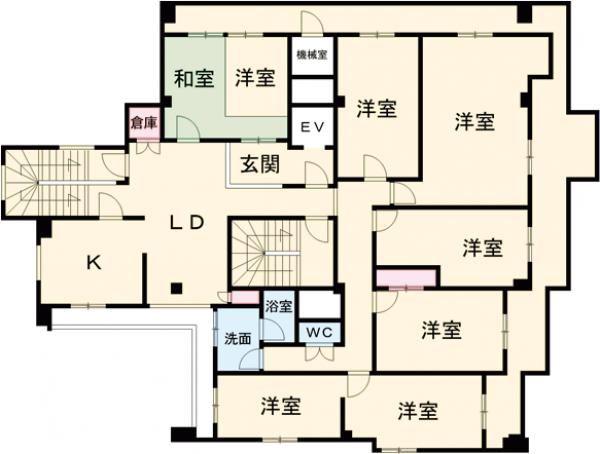 椿グランドハイツ(7LDK/7階)の間取り写真