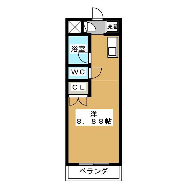 アフェット津田沼(ワンルーム/2階)の間取り写真