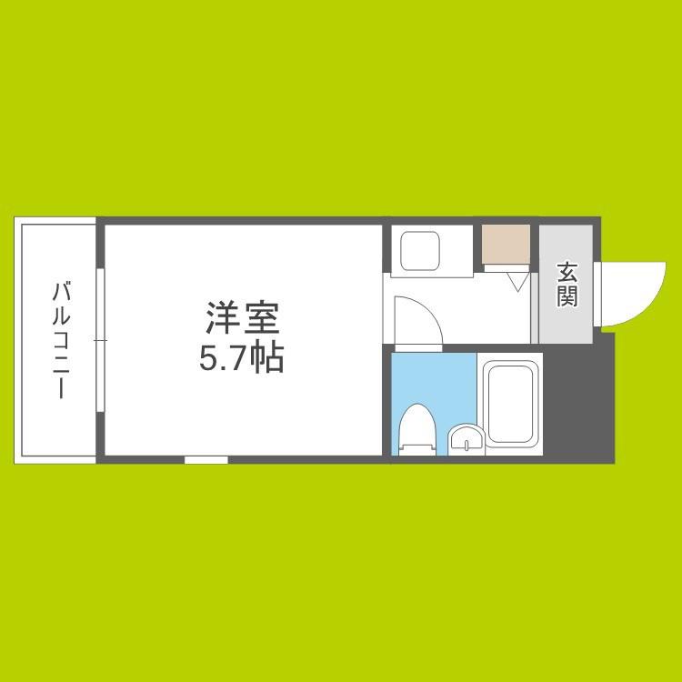 朝日プラザアクシス東淀川(ワンルーム/4階)の間取り写真