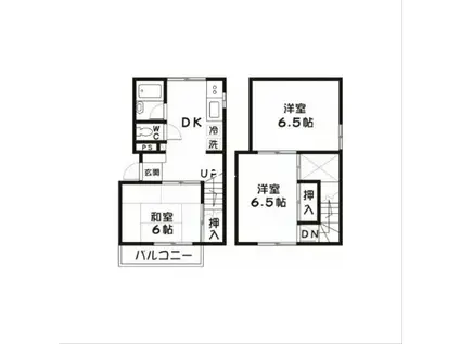 メゾンポレスタ(2SDK/2階)の間取り写真