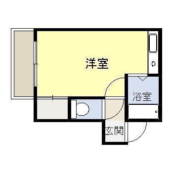 コーポ亜夢(ワンルーム/2階)の間取り写真