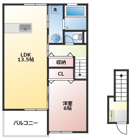 コーポNOAH A棟(1LDK/1階)の間取り写真