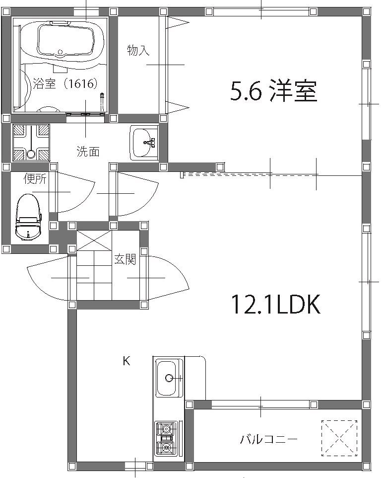 クロエヒルズ(1LDK/3階)の間取り写真