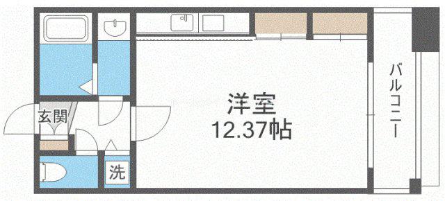 フォレステージュ靱公園(ワンルーム/8階)の間取り写真