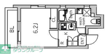 GRANDUO阿佐ヶ谷(1K/4階)の間取り写真