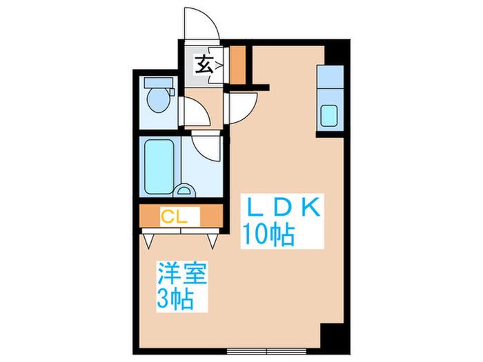 RILASSA麻生(1LDK/2階)の間取り写真
