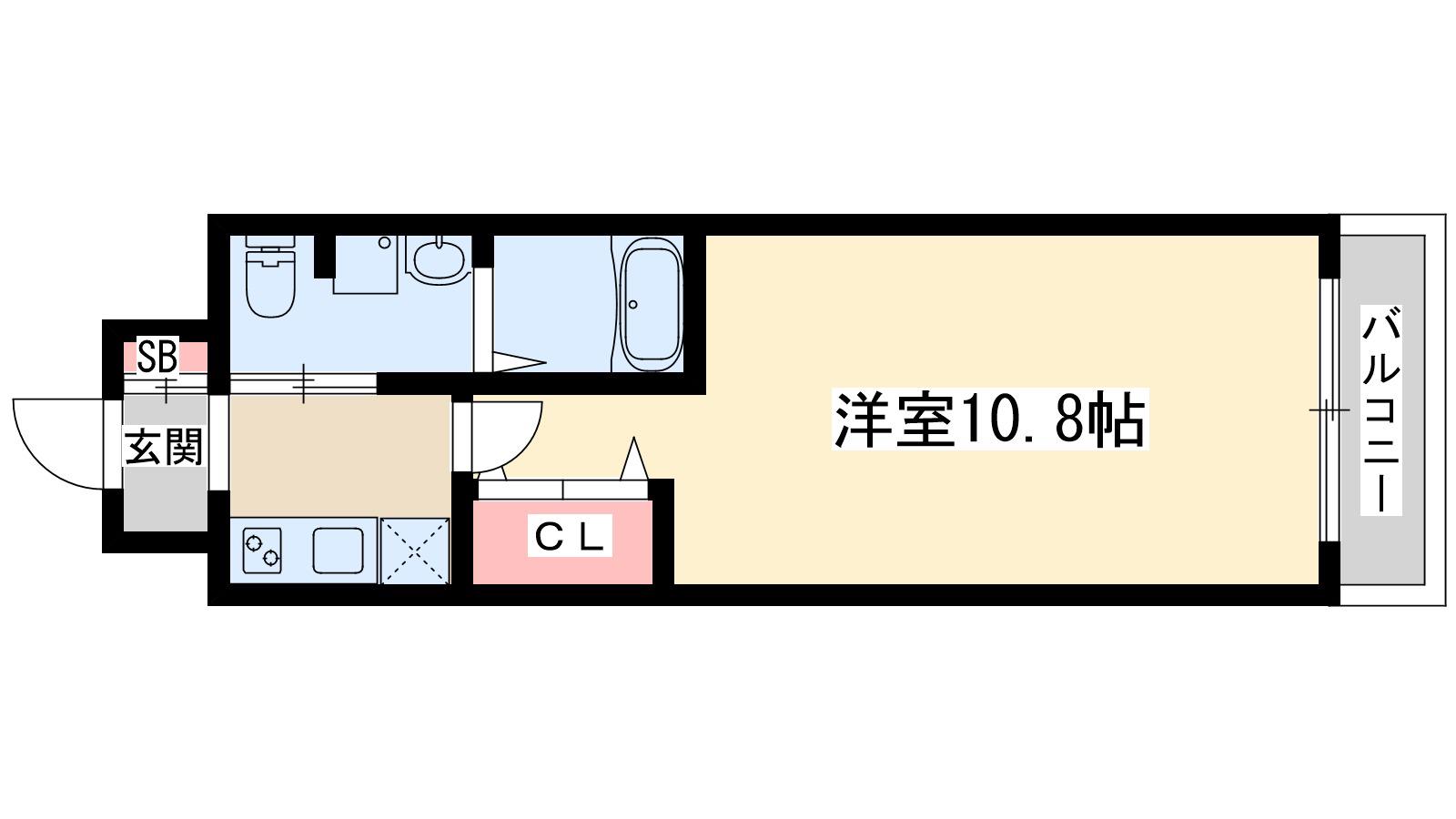 リビー東三国(1K/6階)の間取り写真