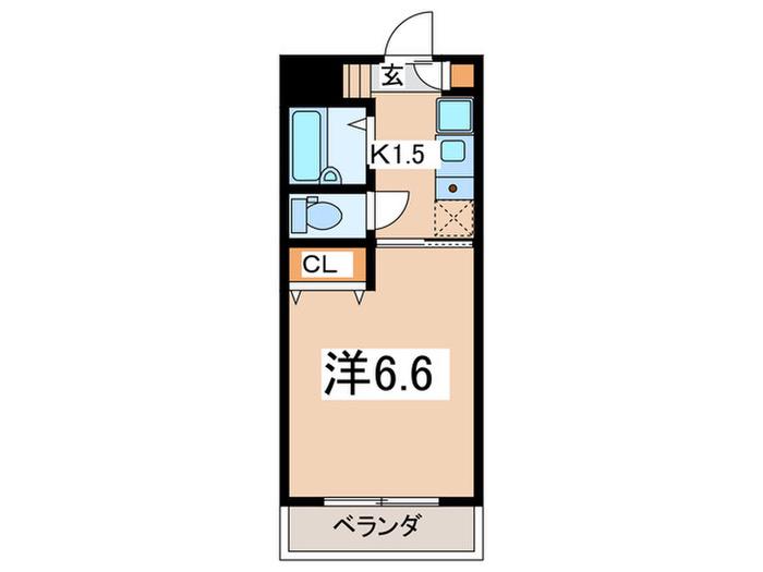 グレイスメゾン東林間(1K/3階)の間取り写真