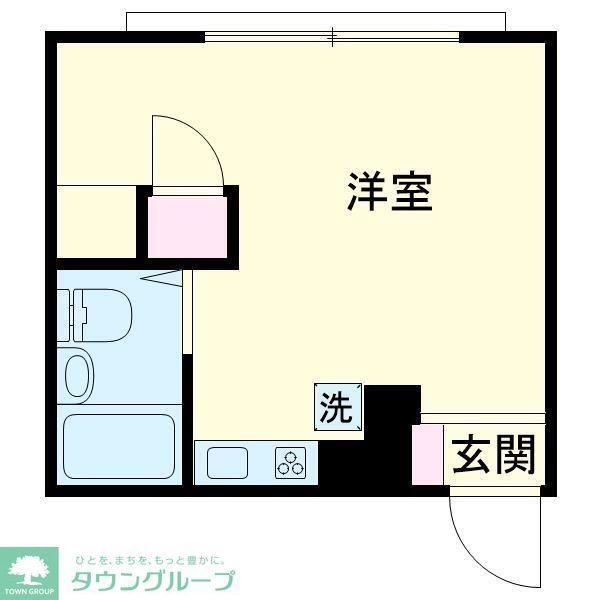 エリア中山(ワンルーム/2階)の間取り写真