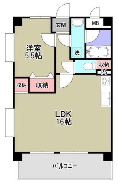 ＪＲ京浜東北線 蕨駅 徒歩12分 8階建 築29年(1LDK/1階)の間取り写真