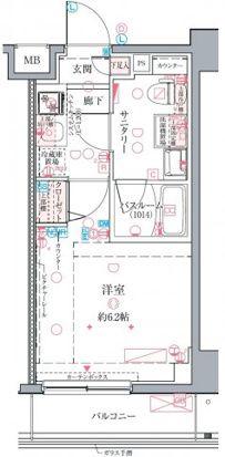 クレヴィスタ綾瀬(1K/4階)の間取り写真