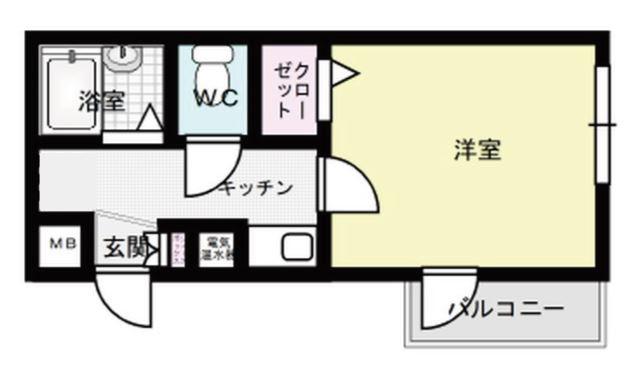 パルムセレクション(1K/4階)の間取り写真